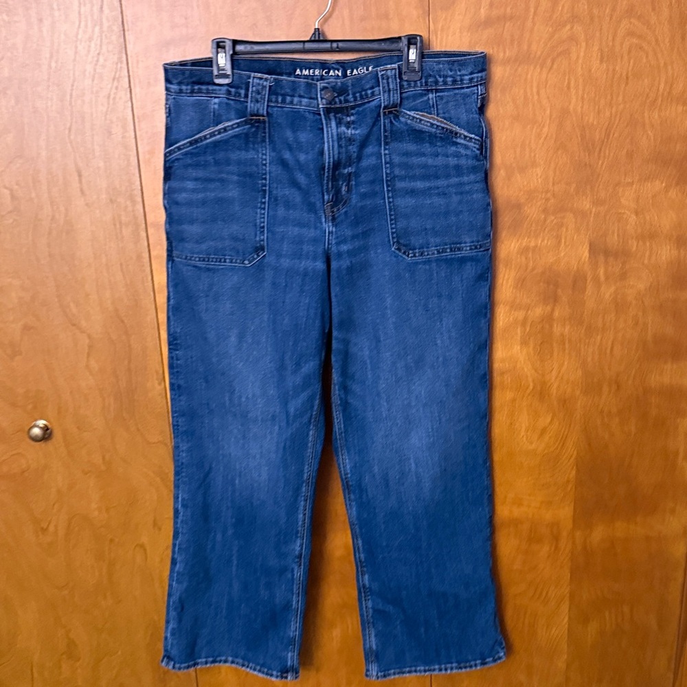 American Eagle Outfitters Women's Blue Stovepipe Jeans